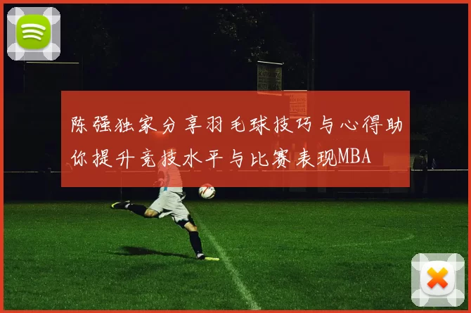 陈强独家分享羽毛球技巧与心得助你提升竞技水平与比赛表现MBA